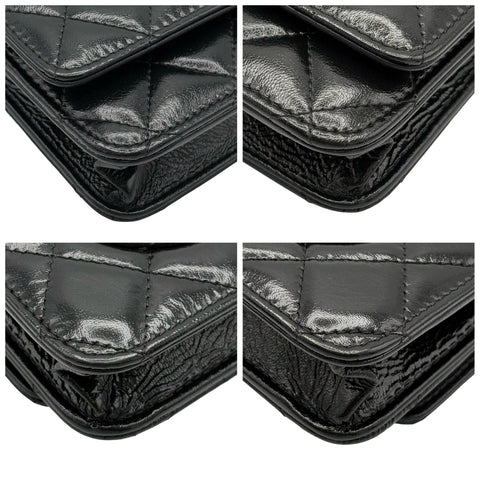 [Pre-owned] CHANEL Pearl Charms Wallet on Chain Bag, 27-series (2018–2019), Black, Calfskin, Used Bag