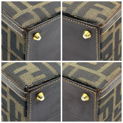 [Pre-owned] FENDI ZUCCA HANDBAG Shoulder Bag Brown Canvas Used Bag