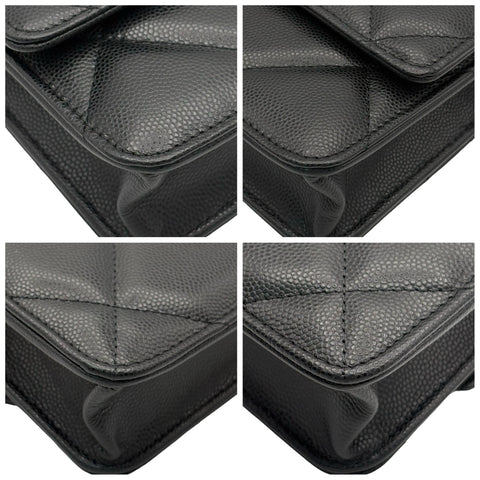 【未使用品】 CHANEL シャネル 3WAY CHAIN WALLET 3WAYショルダーバッグ ショルダーバッグ ランダム番(2021年～) ブラック キャビアスキン 未使用 NEW バッグ