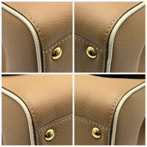 【美品】 LOUIS VUITTON ルイ・ヴィトン DOUBLE V  BAG ドゥブルV ハンドバッグ ショルダーバッグ ICチップ(2021年～) ブラウン/ベージュ レザー 中古 USED バッグ
