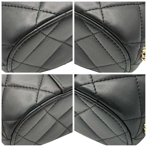 [Pre-owned] CHANEL Vanity Chain Shoulder Bag, Black Lambskin, Random Serial (2021-), Branded Bag, Shoulder Bag, Pre-owned Item, Women's