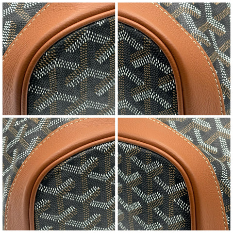 [Pre-owned] GOYARD PETIT FLOT BAF Bucket Bag Shoulder Bag Black/Brown Canvas Calfskin Pre-owned USED Bag