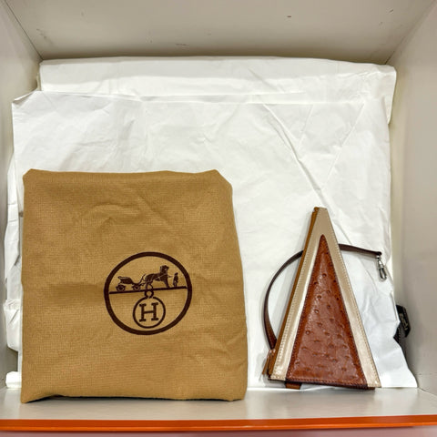 【Usado】 Hermes VINTAGE TOTE BAG Bolso tote vintage Bolso tote con sello 〇T (año 1990) Oro/Beige Epsom/Swift/Avestruz Usado USED Bolso