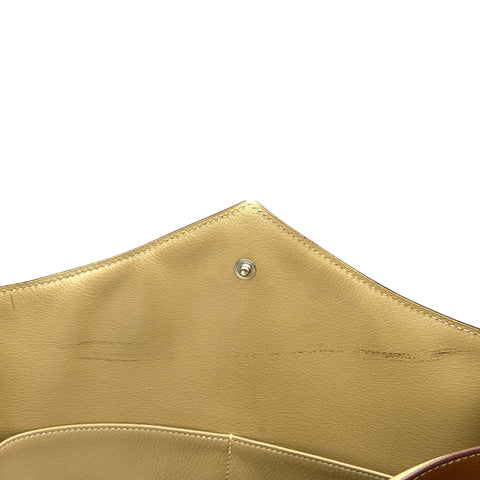 【Usado】 Hermes VINTAGE TOTE BAG Bolso tote vintage Bolso tote con sello 〇T (año 1990) Oro/Beige Epsom/Swift/Avestruz Usado USED Bolso