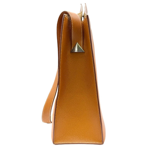 【Usado】 Hermes VINTAGE TOTE BAG Bolso tote vintage Bolso tote con sello 〇T (año 1990) Oro/Beige Epsom/Swift/Avestruz Usado USED Bolso
