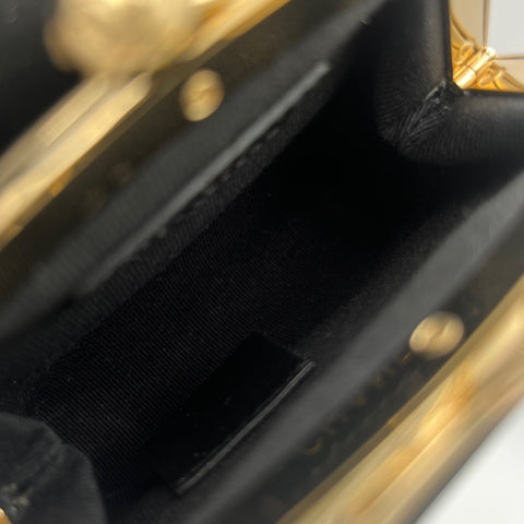 【Usado】 CHANEL CHAINWALLET cartera de cadena con cierre de boquilla número aleatorio (2021~) piel de becerro negra Bolso USADO
