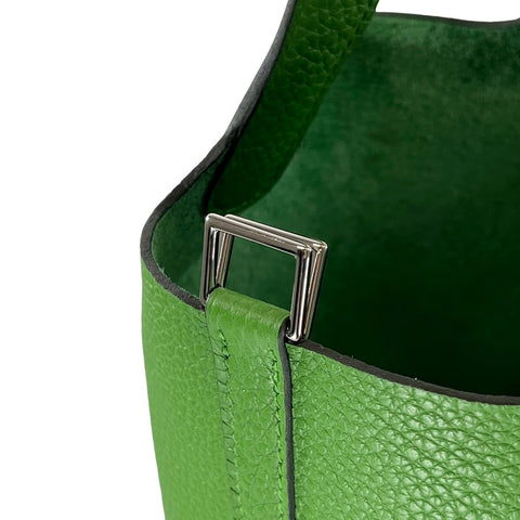【Artículo nuevo sin usar】 Hermes Picotin Lock PM Vert Yucca Taurillon Clemence, herrajes plateados, sello B (2023), bolso de marca, bolso de mano, para mujer (HERMES, PICOTIN LOCK PM, VERT YUCCA, Taurillon Clemence, plateado, bolso de mano, nuevo)