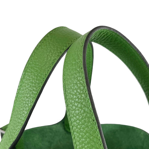 【Artículo nuevo sin usar】 Hermes Picotin Lock PM Vert Yucca Taurillon Clemence, herrajes plateados, sello B (2023), bolso de marca, bolso de mano, para mujer (HERMES, PICOTIN LOCK PM, VERT YUCCA, Taurillon Clemence, plateado, bolso de mano, nuevo)