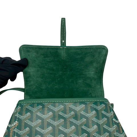 【美品】 GOYARD ゴヤール ALPIN MINI アルパンミニ バックパック グリーン キャンバス /カーフスキン 中古 USED バッグ