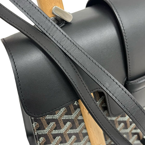 【新品同様】 GOYARD ゴヤール SAIGON GM サイゴンGM ハンドバッグ ブラック キャンバス ＆ クラムシーカウハイド 中古 USED バッグ