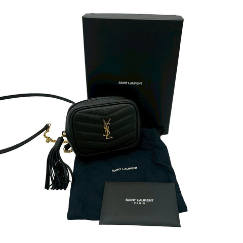 【美品】 SAINT LAURENT サンローラン BABY LOU SHOULDERBAG ベイビールー ショルダーバッグ ブラック レザー 中古 USED バッグ SALE セール