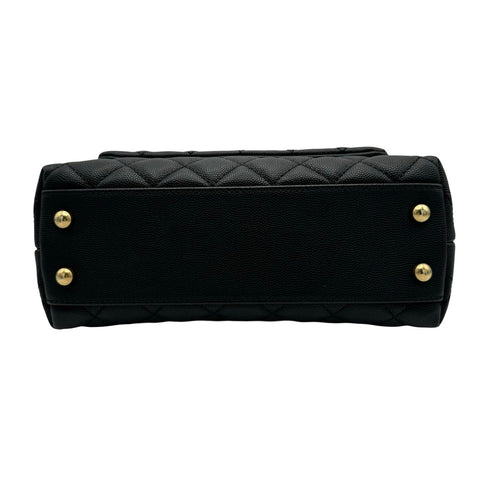 [Pre-owned] CHANEL Matelasse Coco Handle 2way Shoulder Bag, Black, Caviar Skin, Black tone, Gold hardware, Series 29 (2020), Brand Bag, Handbag, Pre-owned item