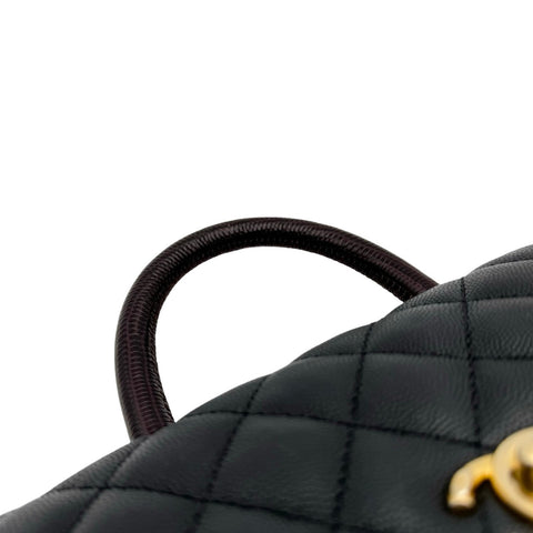 [Pre-owned] CHANEL Matelasse Coco Handle 2way Shoulder Bag, Black, Caviar Skin, Black tone, Gold hardware, Series 29 (2020), Brand Bag, Handbag, Pre-owned item