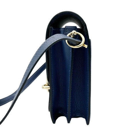 [Pre-owned] Hermes Roulis Mini, Blue Brighton, Evercolor, Gold Hardware, C stamp (2018), Brand Bag, Shoulder Bag, Bag, Pre-owned, Ladies
