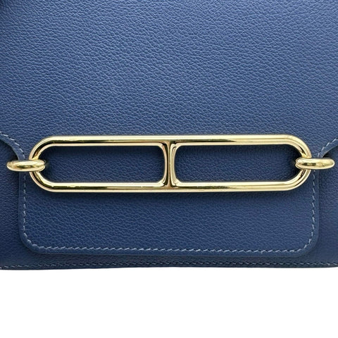 [Pre-owned] Hermes Roulis Mini, Blue Brighton, Evercolor, Gold Hardware, C stamp (2018), Brand Bag, Shoulder Bag, Bag, Pre-owned, Ladies