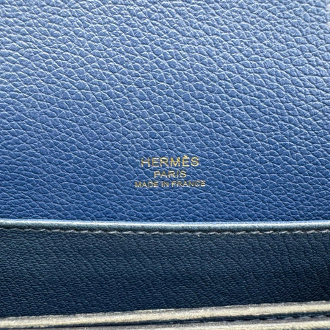 [Pre-owned] Hermes Roulis Mini, Blue Brighton, Evercolor, Gold Hardware, C stamp (2018), Brand Bag, Shoulder Bag, Bag, Pre-owned, Ladies
