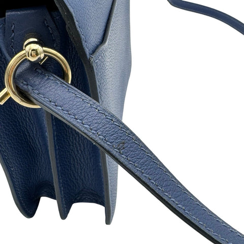 [Pre-owned] Hermes Roulis Mini, Blue Brighton, Evercolor, Gold Hardware, C stamp (2018), Brand Bag, Shoulder Bag, Bag, Pre-owned, Ladies