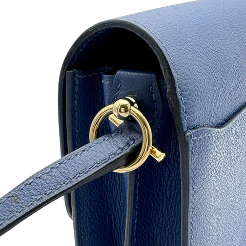 [Pre-owned] Hermes Roulis Mini, Blue Brighton, Evercolor, Gold Hardware, C stamp (2018), Brand Bag, Shoulder Bag, Bag, Pre-owned, Ladies