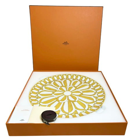 【Nuevo a estrenar】Hermes Plato llano «Soleil d'Hermes» 32 cm Vajilla de mesa Plato Regalo Celebración Cumpleaños