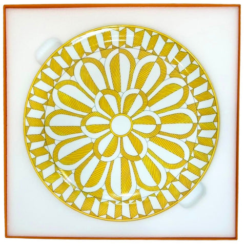 【Nuevo a estrenar】Hermes Plato llano «Soleil d'Hermes» 32 cm Vajilla de mesa Plato Regalo Celebración Cumpleaños