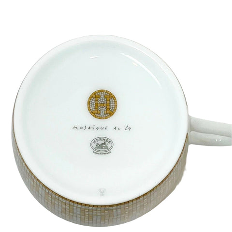 【A estrenar】Hermes Hermès MOSAIQUE AU24 Juego de taza y platillo Porcelana Taza Taza Hermès Vajilla Regalo