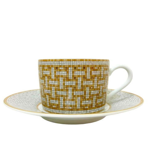 【A estrenar】Hermes Hermès MOSAIQUE AU24 Juego de taza y platillo Porcelana Taza Taza Hermès Vajilla Regalo