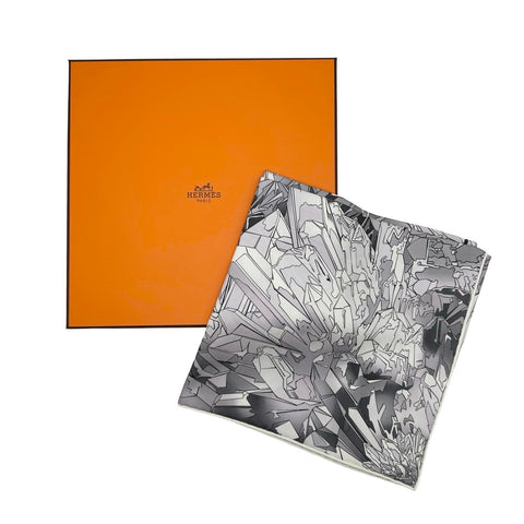 [Brand New] Hermes Scarf Carré 90 "La Vallée de Cristal" H004010S 100% Silk Women's Gift Present