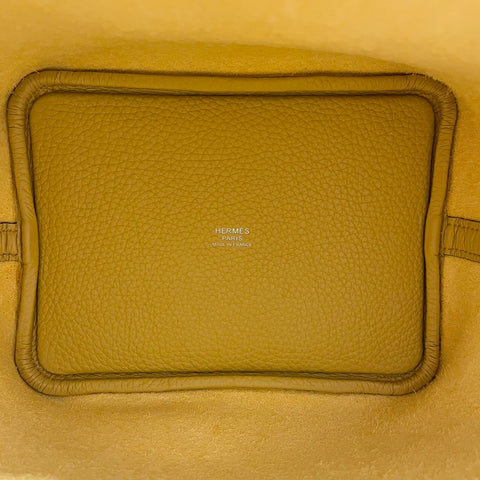 【Nuevo a estrenar】Hermes Picotin Lock PM Limoncello Piel Taurillon Clemence Herrajes plateados Sello W (2024) Bolso de marca Bolso de mano Bolso Nuevo Mujer (HERMES, PICOTIN LOCK PM, LIMON CELLO, Taurillon Clemence, silver, handbag, new)
