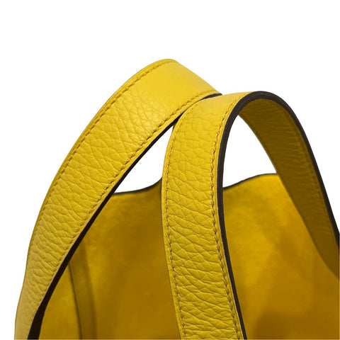 【Nuevo a estrenar】Hermes Picotin Lock PM Limoncello Piel Taurillon Clemence Herrajes plateados Sello W (2024) Bolso de marca Bolso de mano Bolso Nuevo Mujer (HERMES, PICOTIN LOCK PM, LIMON CELLO, Taurillon Clemence, silver, handbag, new)