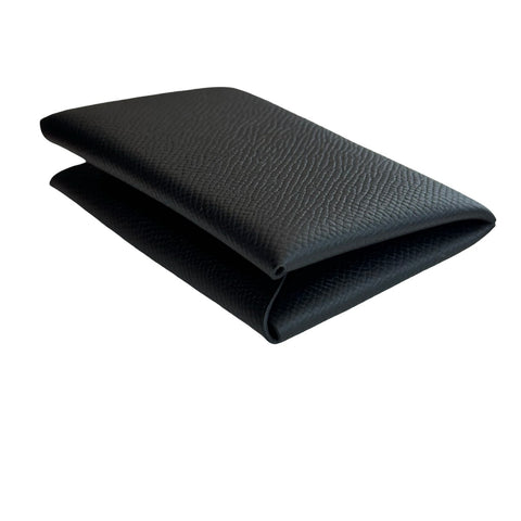 [Brand New] HERMES Calvi Black, B Stamp (2023), Epsom, Black, Card Case/Coin Case, New