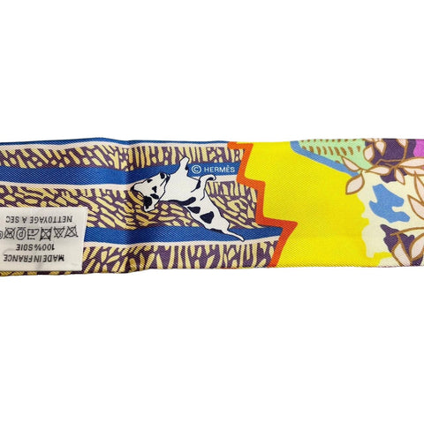 【Nuevo a estrenar】 Hermes Twilly «Libremente» H063911S06 100% seda, para mujer, regalo
