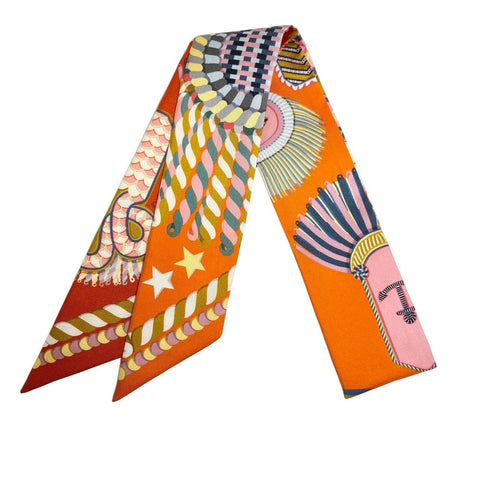 【A estrenar】 Hermes Twilly "Epaulettes" H063983S12 100% seda, para mujer, regalo