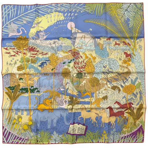 [Brand New/Unused] Hermes Scarf Carré 90 "Le Carnaval des Animaux" H003953S10 100% Silk, Women's Gift/Present
