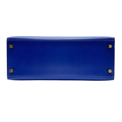 [Pre-owned] Hermes Kelly 28 Blue Electric, Blue shade, Tadelakt, Gold hardware, D Stamp (2019), Brand bag, Handbag, Shoulder bag, Pre-owned, Women's (HERMES, KELLY28, Blue electric, Tadelakt, gold, handbag, shoulderbag, used)