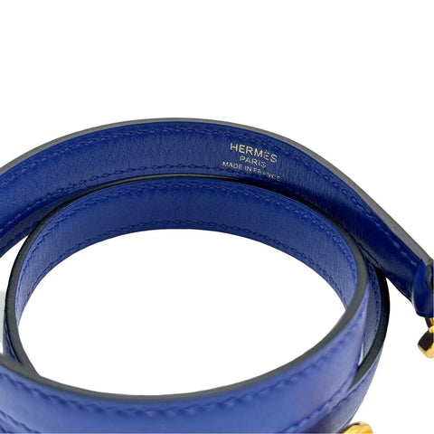 [Pre-owned] Hermes Kelly 28 Blue Electric, Blue shade, Tadelakt, Gold hardware, D Stamp (2019), Brand bag, Handbag, Shoulder bag, Pre-owned, Women's (HERMES, KELLY28, Blue electric, Tadelakt, gold, handbag, shoulderbag, used)