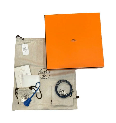 [Excellent Condition] Hermes Bolide 1923, Blue France, Epsom, Silver Hardware, U Stamp (2022), Brand Bag, Handbag, Used, Women's