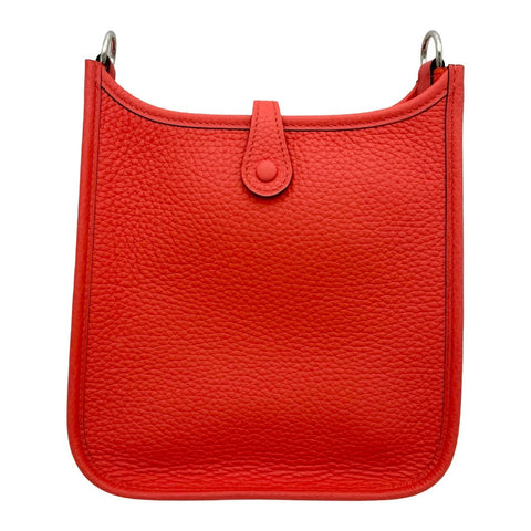 【美品】 Hermes エルメス  エヴリンTPM ローズテキサス レッド系 トリヨン クレマンス シルバー金具 B刻(2023年) ブランドバッグ ショルダーバッグ バッグ  中古品 レディース