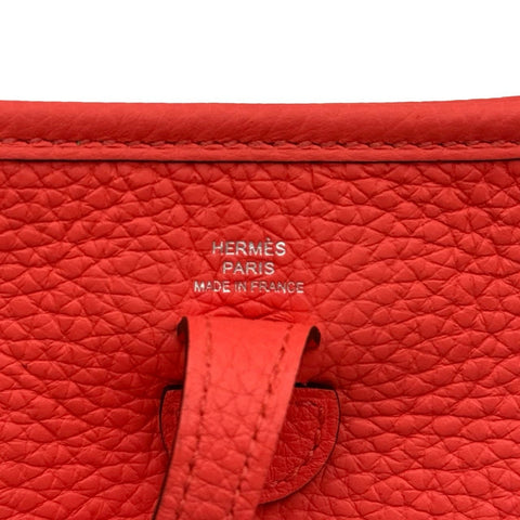 【美品】 Hermes エルメス  エヴリンTPM ローズテキサス レッド系 トリヨン クレマンス シルバー金具 B刻(2023年) ブランドバッグ ショルダーバッグ バッグ  中古品 レディース