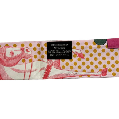 [Brand New/Unused] Hermes Twilly "Cavalier en Formes" H064008S07 100% Silk Women's Gift