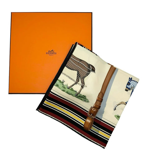 [Brand New/Unused] Hermes Scarf Carré 90 "Couvertures et Tenues de Jour" H001356S36 100% Silk Ladies' Gift Present