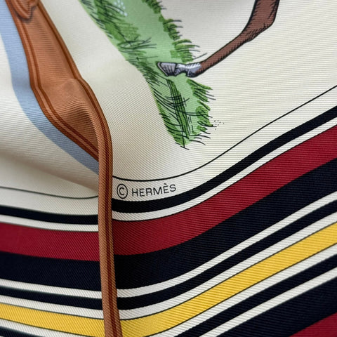 [Brand New/Unused] Hermes Scarf Carré 90 "Couvertures et Tenues de Jour" H001356S36 100% Silk Ladies' Gift Present