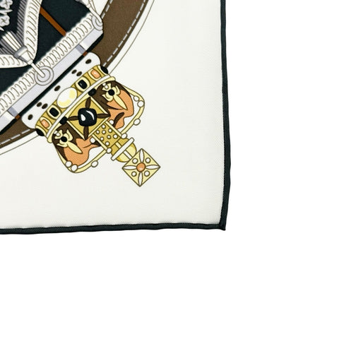 [Brand New] Hermes Carre 90 "Stately Wheels" H004163S07 Scarf 100% Silk Ladies Gift Present