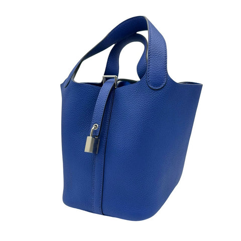 [Brand New] Hermes Picotin Lock PM, Bleu Royal, Taurillon Clemence, Silver Hardware, U Stamp (2022), Brand Bag, Handbag, New, Women's