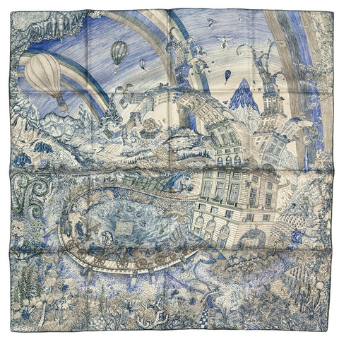 [Brand New/Unused] Hermès Scarf Carré 90 "Crazy Faubourg" H004147S05 100% Silk Women's Gift Present