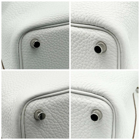 【A estrenar】 Hermès Picotin Lock PM Blanco x Vert Fizz, cuero Taurillon Clemence, herrajes plateados, sello W (2024), Picotin Lock Eclat