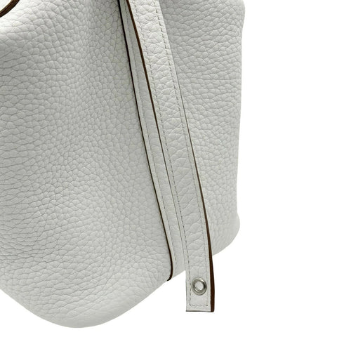 【A estrenar】 Hermès Picotin Lock PM Blanco x Vert Fizz, cuero Taurillon Clemence, herrajes plateados, sello W (2024), Picotin Lock Eclat