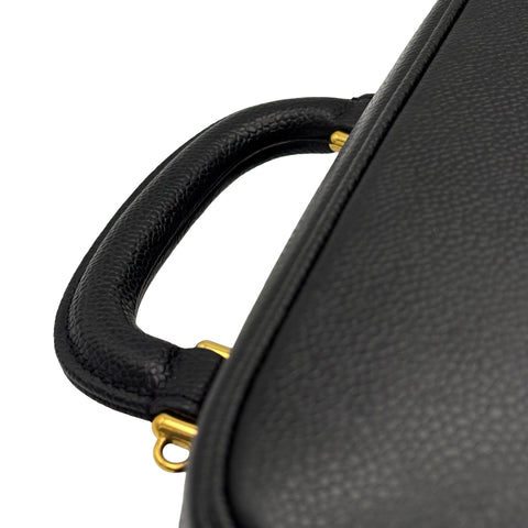 【中古】 CHANEL シャネル 2WAY VANITY BAG デカココ2WAYバニティバッグ ショルダーバッグ メイクポーチ 4番台(1996~1998年） ブラック キャビアスキン 中古 USED バッグ