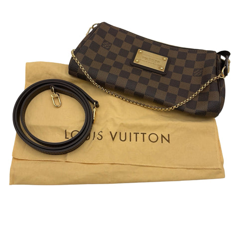 [Pre-owned] LOUIS VUITTON Damier Eva Shoulder Bag DU3069 (2009) Ebene Canvas Used Bag