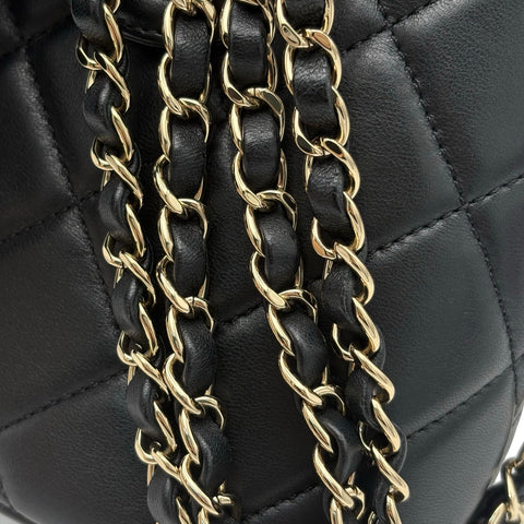 [Pre-owned] CHANEL Vanity Chain Shoulder Bag, Black Lambskin, Random Serial (2021-), Branded Bag, Shoulder Bag, Pre-owned Item, Women's