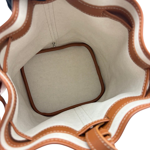 [Pre-owned] GOYARD PETIT FLOT BAF Bucket Bag Shoulder Bag Black/Brown Canvas Calfskin Pre-owned USED Bag
